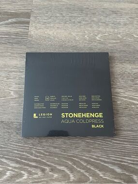 Legion Stonehenge Aqua Coldpress Black Watercolor Paper Pad 7x7